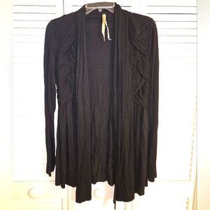 Anthropologie Bailey 44 Women's S Black Open Front Cardigan
